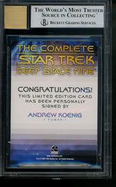 2007 Star Trek Deep Space Nine Andrew Koenig Auto Limited Edition BGS 9